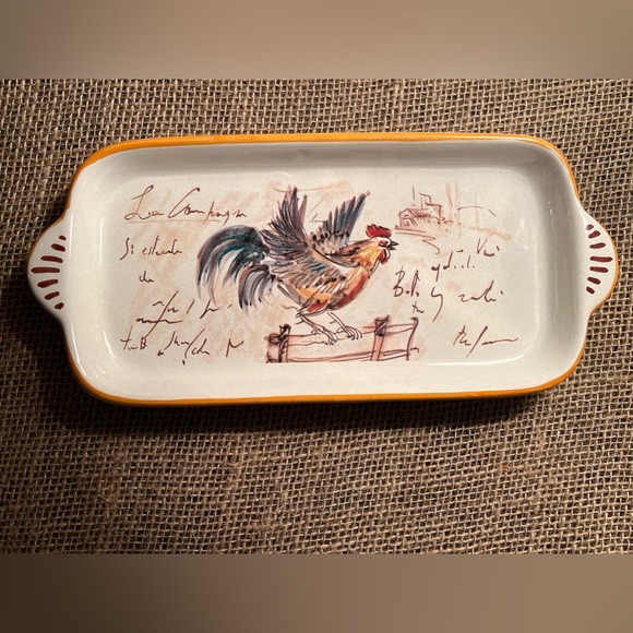 Nova Deruta Rooster Platter - Picture 1 of 2